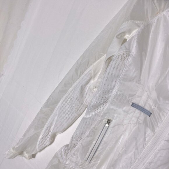 Lululemon Athletica White Run Wild Semi Sheer Partial Mesh Activewear Jacket 4 - Picture 10 of 16